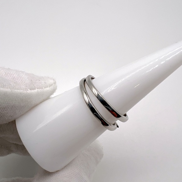 .925 Sterling Silver Light Morganite Cz & Clear Cz 2 PC Ring Set - Picture 7 of 17